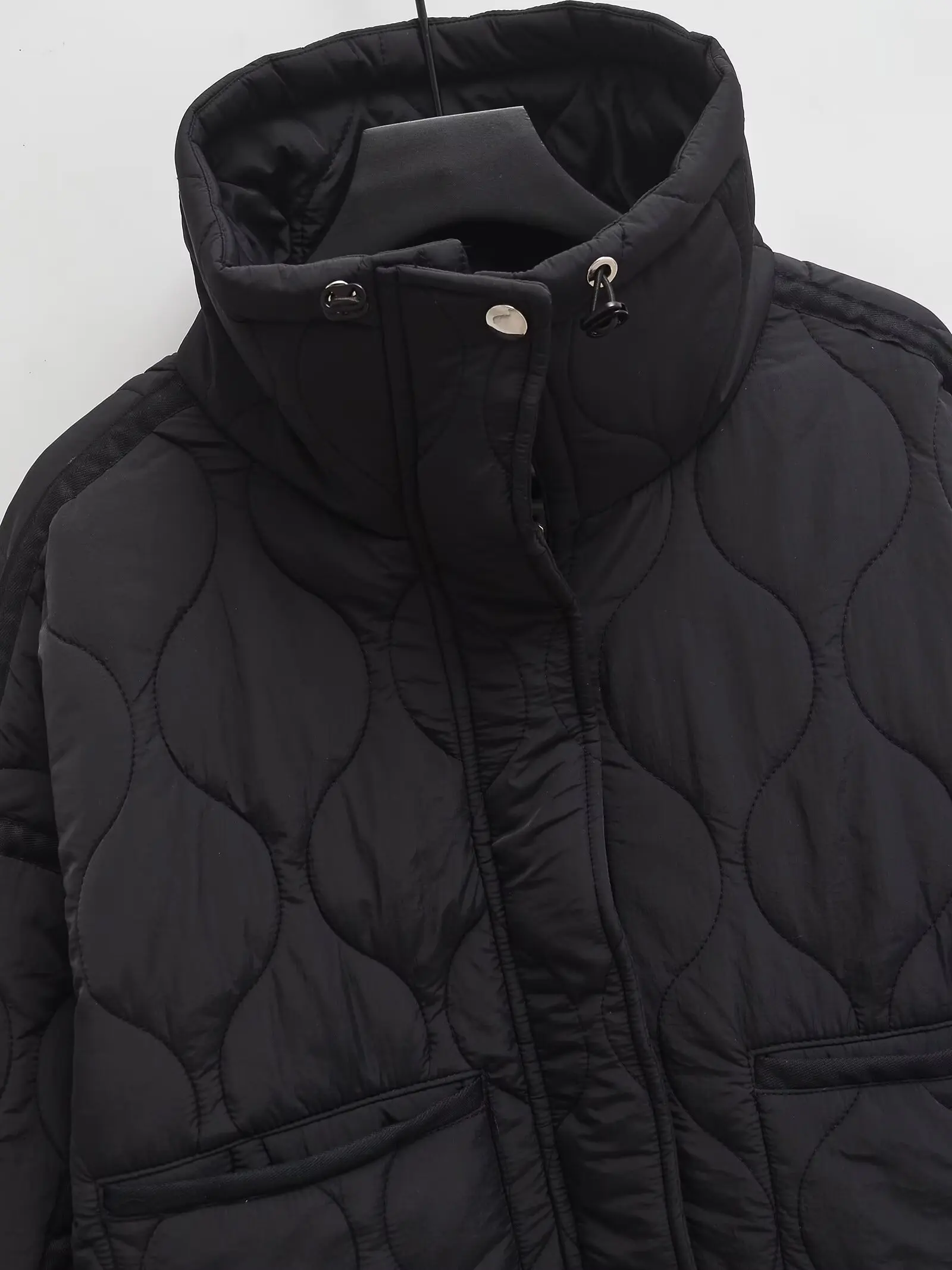 Padded Coat American Retro High Neck Parkas Warm Woman Winter Coats Winter Parkas For Women Elegant Luxury Women's Coat
