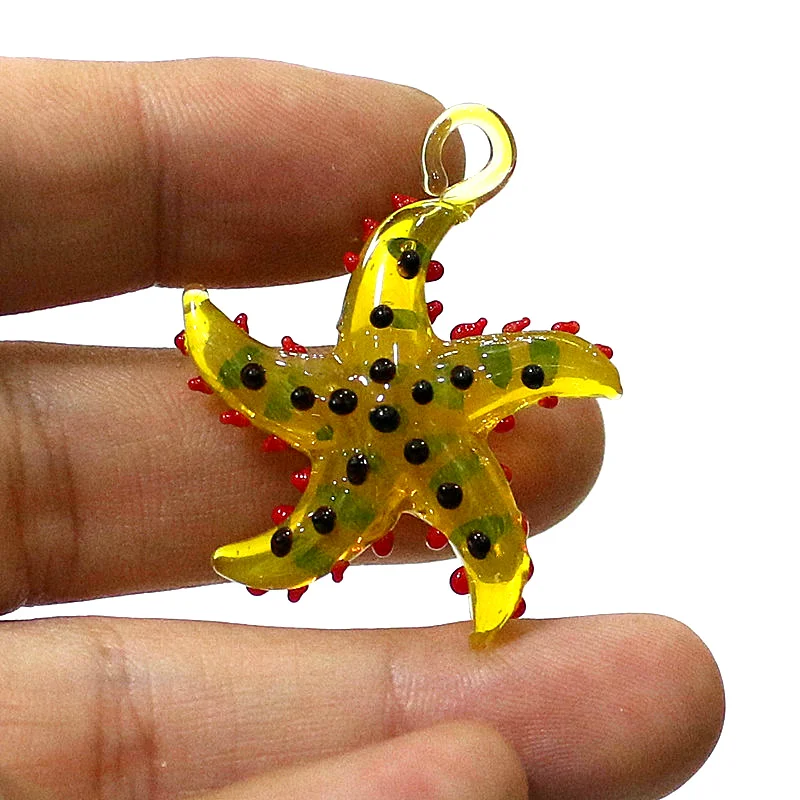 Niedliche meeres tiere Seestern Charme Miniatur glas Seestern Anhänger Dekoration für DIY Schmuck Halskette Armband Herstellung Zubehör oder Aquarium Dekoration Vorräte – Detail 31