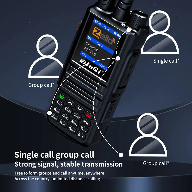 Zello 4G POC netwerkradio lange afstand analoge uhf twee-modus radio's walkie talkie compatibel met zello real-ptt poc global app