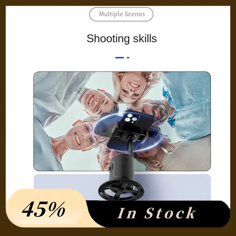 

Adjustable P01 Can Ai Face Recognition 360° Cell Phone PTZ Live Selfie God Panoramic Follow The Camera Anti-Shake Reusable Black