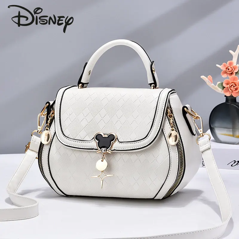 Disney Mickey New Women\'s Bag Solid Color Fashion Large Capacity Women\'s Crossbody Bag Casual Versatile Shopping Shoulder Bag