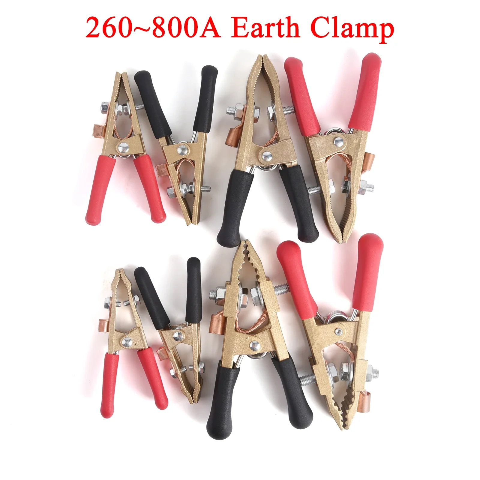 Heavy Duty Brass a Type Welding Ground Clamp Screw Earth Clip Fit for TIG/MIG/MMA Welding Plasma Machine 260/300/500/600/800
