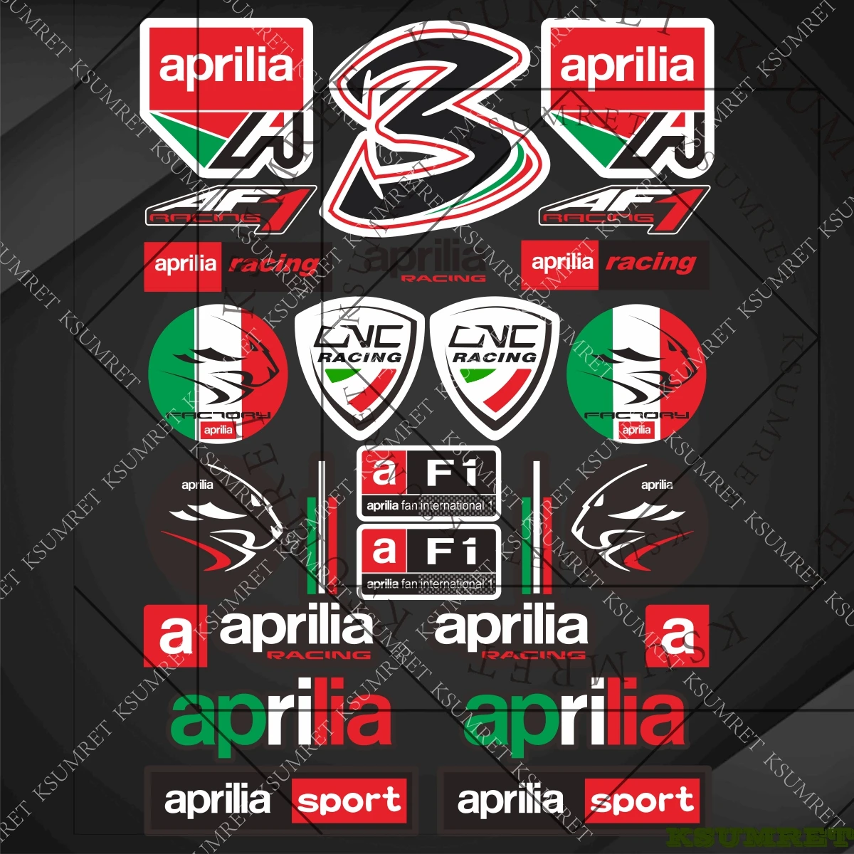

For Aprilia Stickers Motorcycle Sticker Decal Moto Tank Helmet Emblem Decals Waterproof