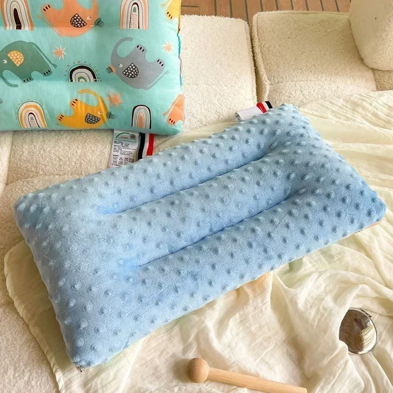 Almohada agradable para la piel de algodón puro para niños, almohada para dormir súper suave para bebés, almohada para siesta especial lavable