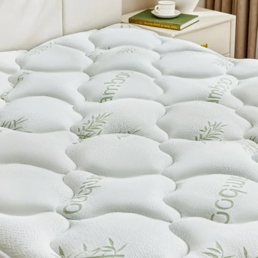 

Mattress Topper Extra Thick 1000 GSM Down Alternative Fill Mattress Pad, Ultra Soft Cooling Mattress Protector Cover with 21" D
