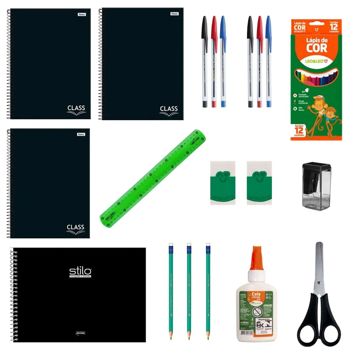 Stationery Kit Male High School Youth and Adults Notebook Pen Case