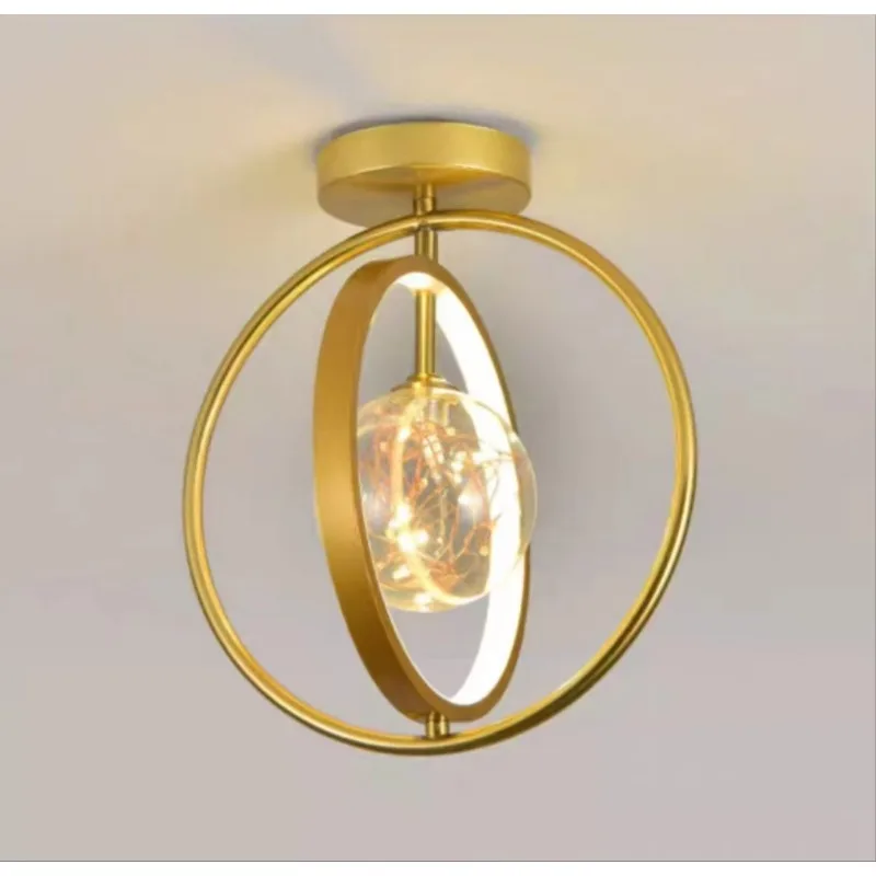 Modern promenade mall with ceiling LED medium, gold finish, high color rendering index, eye protection