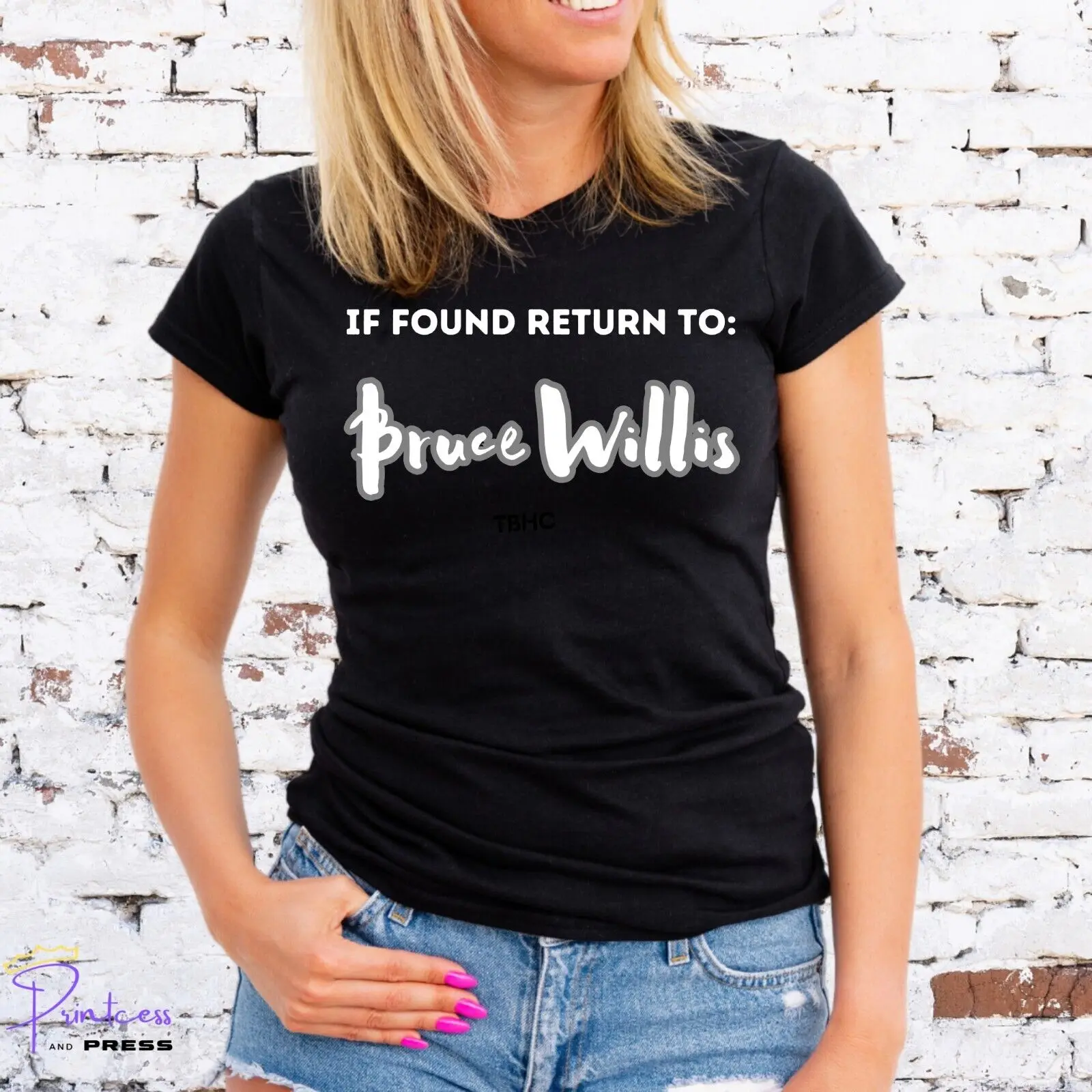 IF FOUND RETURN TO BRUCE WILLIS T-SHIRT, SIXTH SENSE, Unisex/Lady Fit