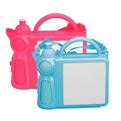 Sublimazione termica vuoto portatile per bambini con scatola per il pranzo in corda bottiglia d'acqua 2-in-1 Picnic Kindergarten Bento Box bollitore