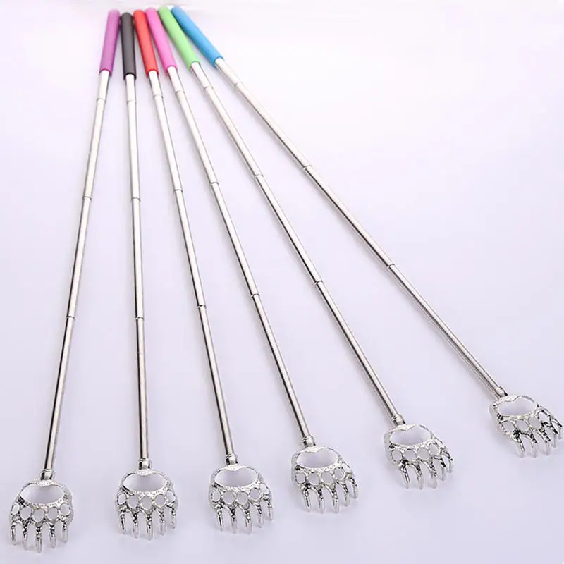 1pc simpatico orso artiglio massaggiatore per prurito in acciaio inossidabile non è necessario per il lavoro manuale dispositivo per prurito retrattile in acciaio inossidabile