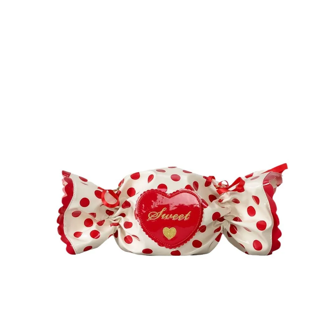 Fotografia 7: Bolsa Feminina de Moda, Bolsa Lady Love Candy, Bolsa Transversal com Laço, Bolsa com Letras, Bolsa de Mão com Corrente, Estilo Kawaii Doce, Presente para Meninas