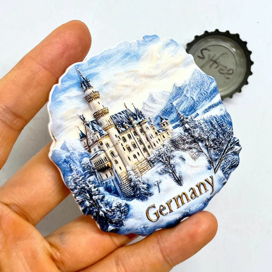 1pc, Germany travel Fridge Magnets, Germany scenery Fridge Magnets, Germany snow scenery Fridge Magnets, street scenery Fridge M