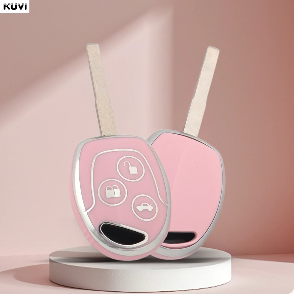 

Pink TPU Key Case For Ford Fiesta Mk7 Mk5 Mk6 Mondeo Focus 2 Mk2 Transit Ka Fusion C-MAX S-MAX Accessories Car Key Cover