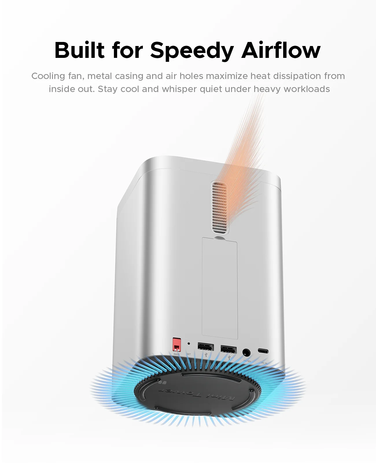 ORICO MiniTower Mac mini ハイブリッドストレージシステム ORICO MiniTower Desktop Hybrid Storage System for Mac mini