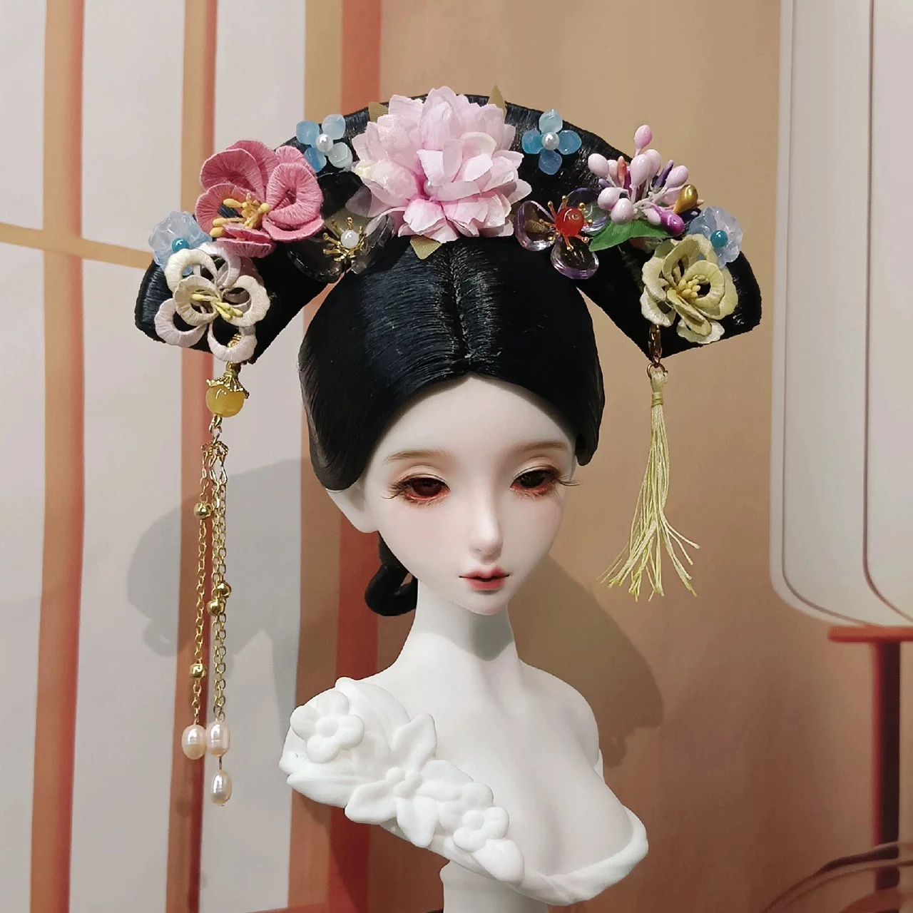 

1/6 1/4 1/3 Ancient Costume BJD Wig Hanfu Fairy Hair Retro Wigs For BJD/SD YOSD MSD SD13 Big Girl SSDF Doll Accessories C2522