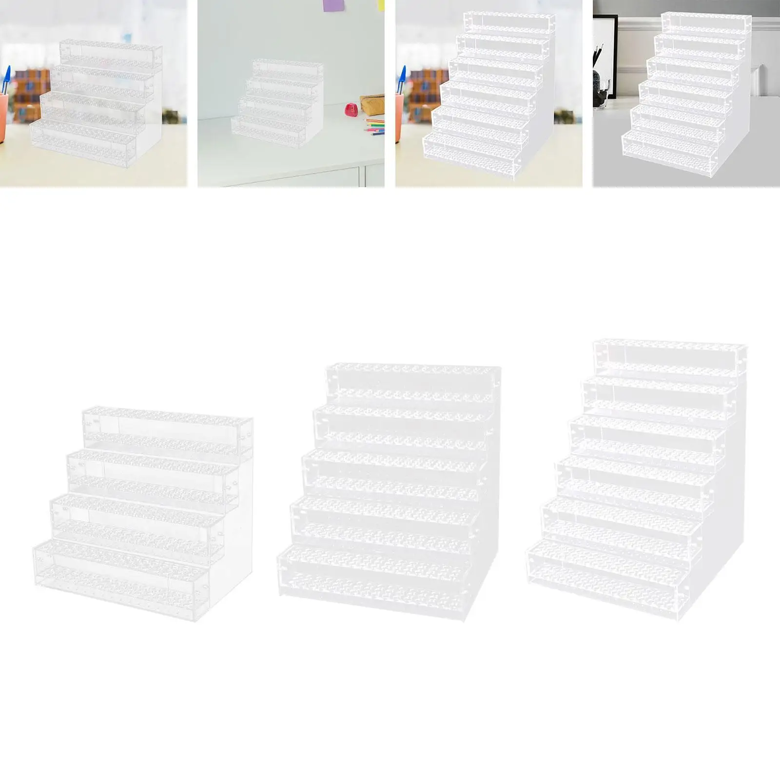 Suporte De Lápis De Acrílico, Pen Storage Rack, Sturdy, Clear, Marker Display, Stand para Lápis De Cor, Canetas De Escritório, Decoração