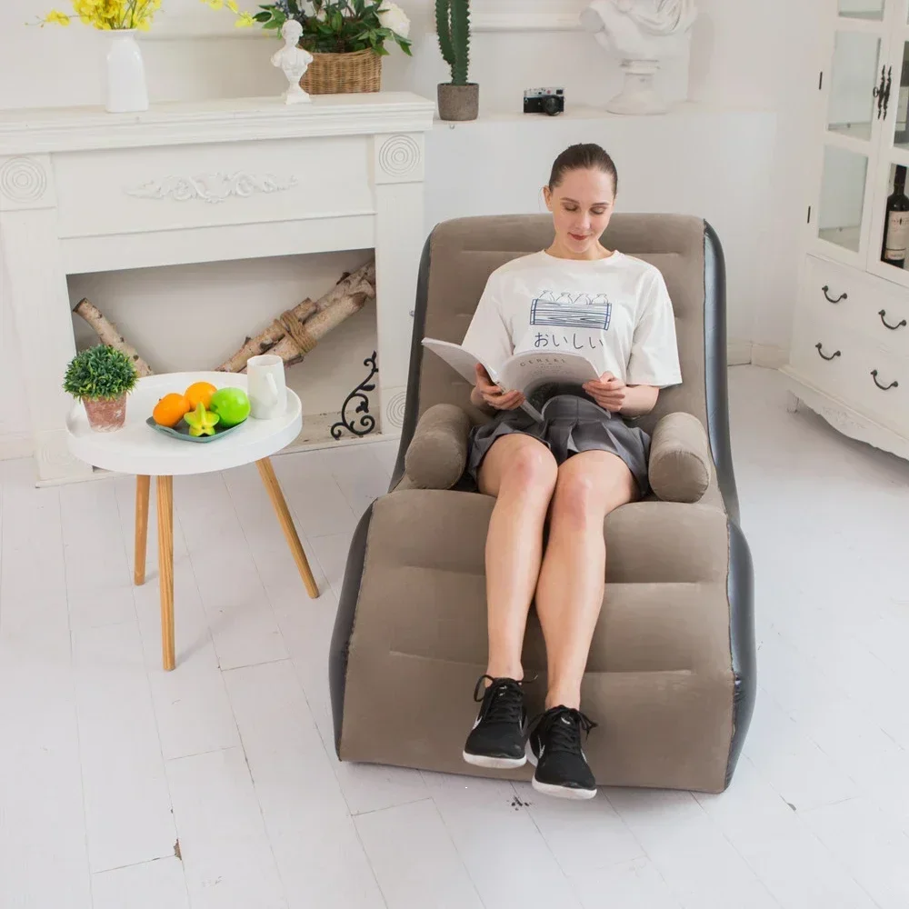 Składana nadmuchiwana sofa w kształcie litery S z podłokietnikiem Leniwa sofa Krzesło do przerwy na lunch Wypoczynek w pomieszczeniach Salon Ławka