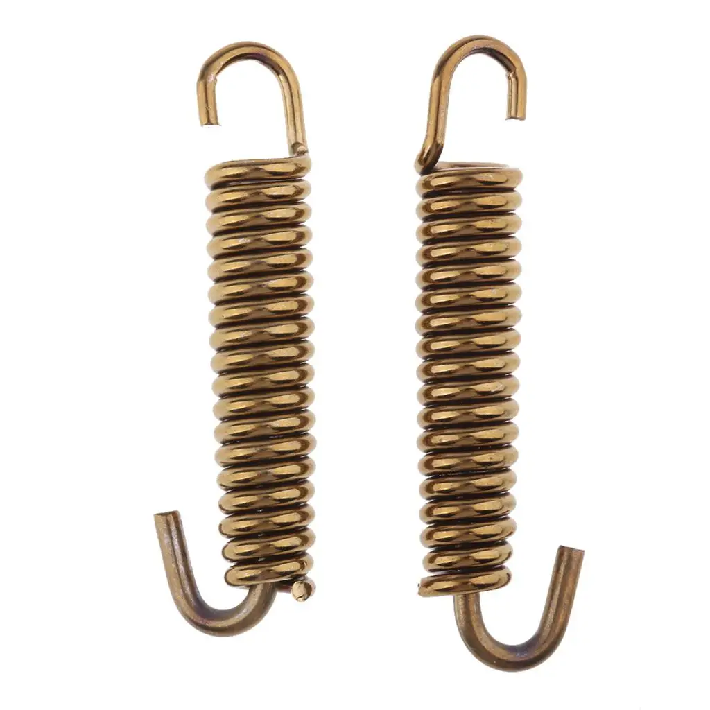 

2 шт. 65 мм глушитель выхлопной трубы для мотоцикла из нержавеющей стали, пружинный крючок для выхлопной трубы мотоцикла, глушитель, пружинный крючок для катушки