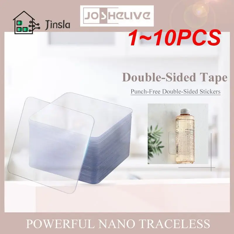 1~10PCS Multifunctional Double Sided Adhesive Transparent Strong Adhesive Waterproof Removable Reusable Nano Adhesive