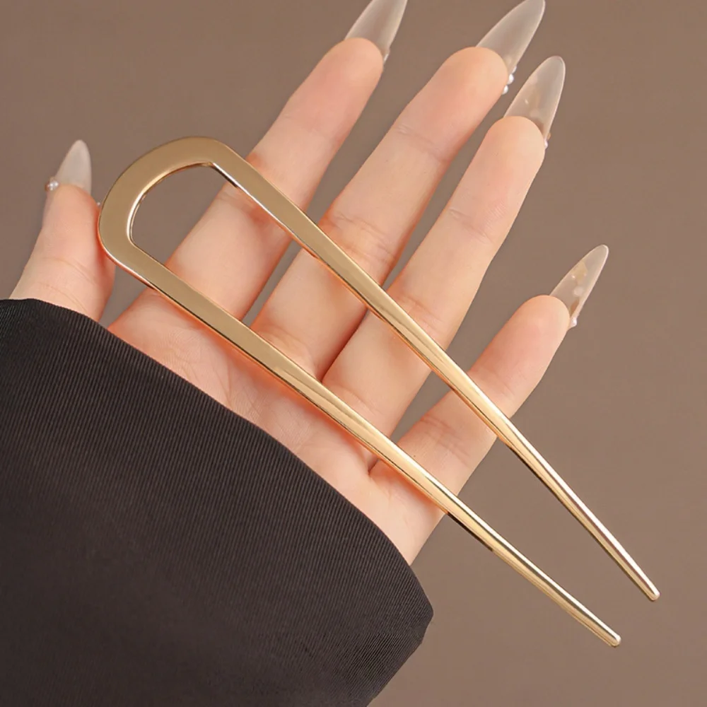 Neue Einfache U-förmige Haarnadel Metall Haar Sticks U Französisch Haar Clips Pins Modische Haar Schmuck Zubehör für Frauen Großhandel