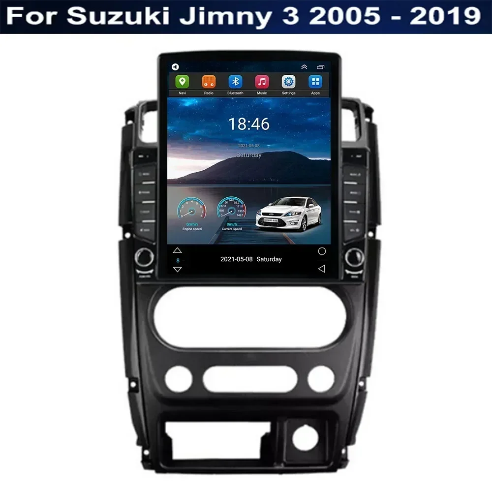 For Tesla Style 2 Din Android 13 Car Radio For Suzuki Jimny 3 2005 - 2035 Multimedia Video Player GPS Stereo Carplay RDS Camera