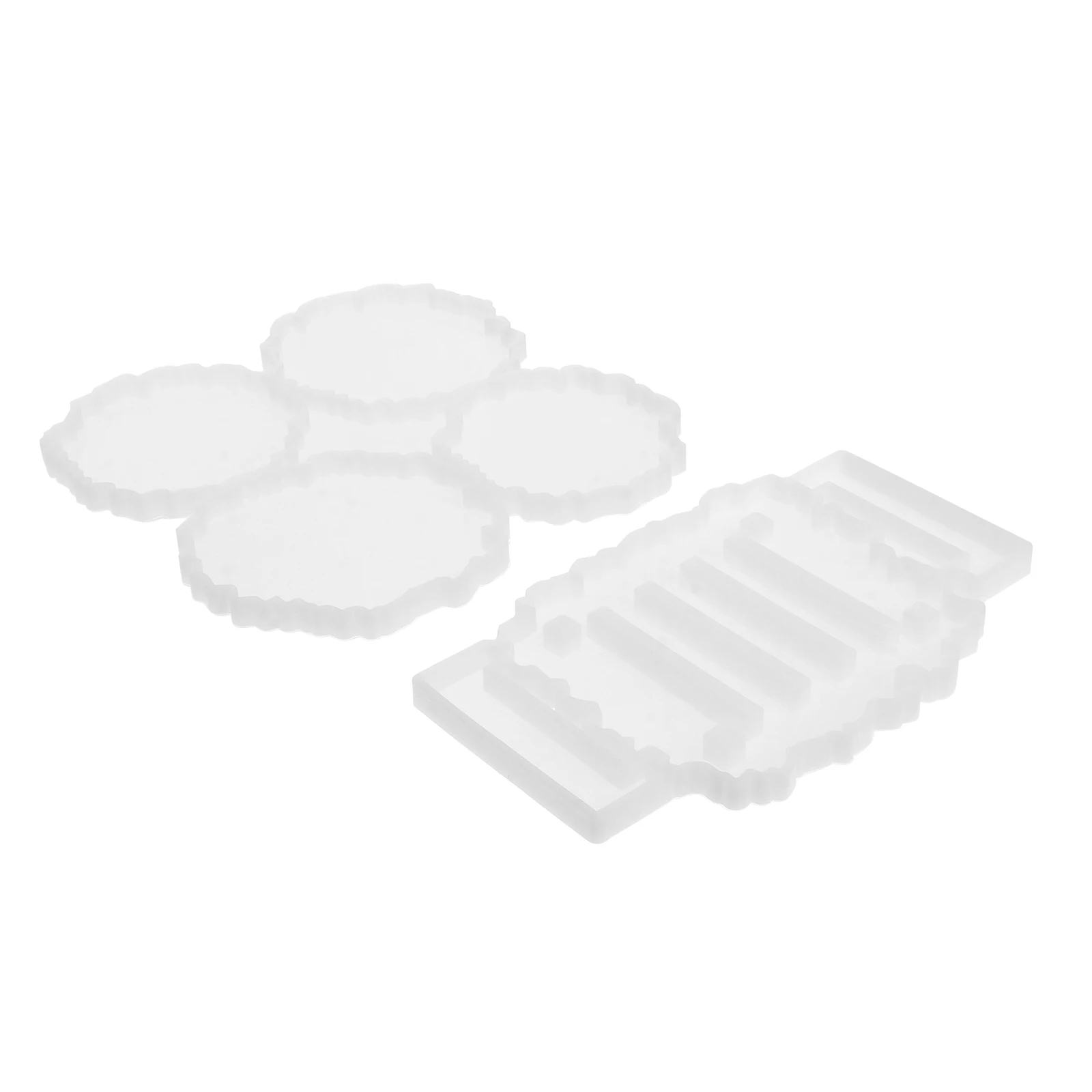 

Reusable Silicone Molds for Epoxy Resin Crystal White Silica Gel Mold Coasters Cup DIY Craft Coaster Silicone Mold Gifts