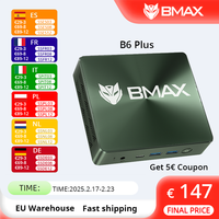 BMAX B6 Plus Mini PC  Intel Core i3-1000NG4 up to 3.2GHz, 12GB LPDDR4 512GB SSD Wi-Fi 5 BT 4.2 3.5mm Audio Windows 11 Pro