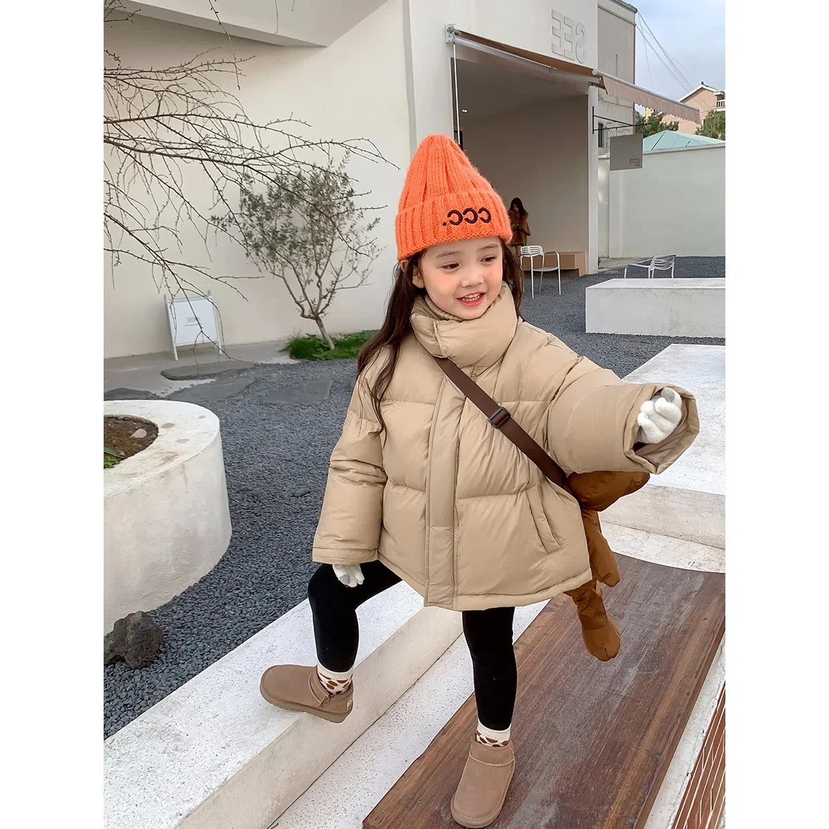 Girls and Toddlers\' Winter Down Cotton Puffer Jackets, Toddler Girls Winter Coats Kids Stand Collar Thick Girls Outwear Overcoat