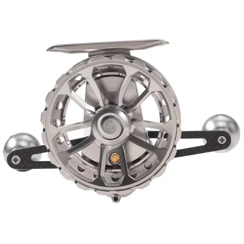 Sea raft wheel raft fishing wheel with force discharge all-metal one-key reset belt force discharge alarm
