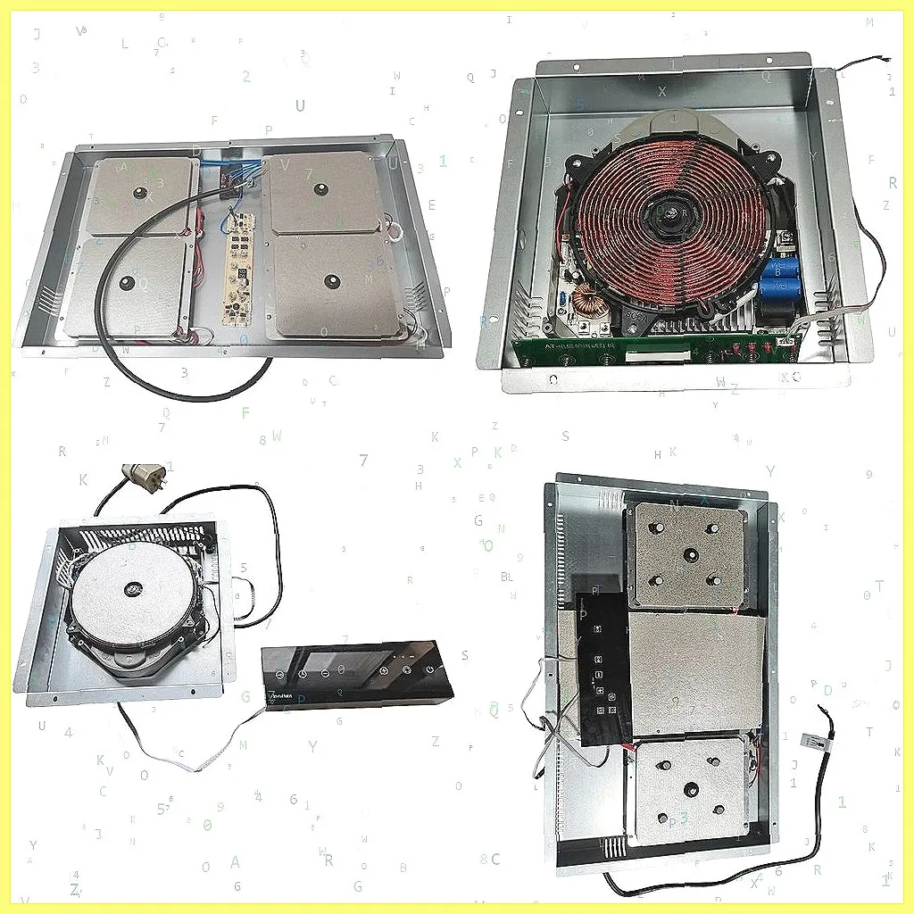 220V Built-in Induction Cooktop, Invisible Under Counter Hob with Touch Control & Timer
