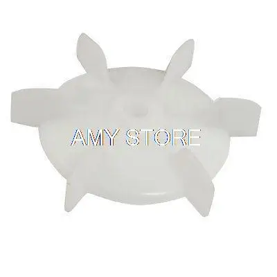 Spare Part 10mm Inner Diameter 6 Vanes Impeller Plastic Motor Fan Blade Wheel