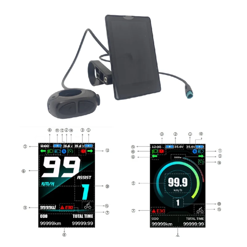 

A06F-DPC101 Электрические велосипеды с цветным дисплеем для протокола Bafang CAN, совместимые с двигателями M200 M300 M400 M500 M600 M510 M560