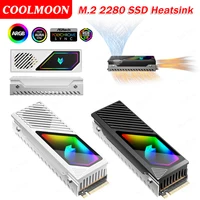 Disipador de calor M.2 2280 SSD, aleación de aluminio 5V, radiador ARGB de 3 pines, ventilador de refrigeración incorporado, disipador de calor de disco duro, enfriador de radiador M.2