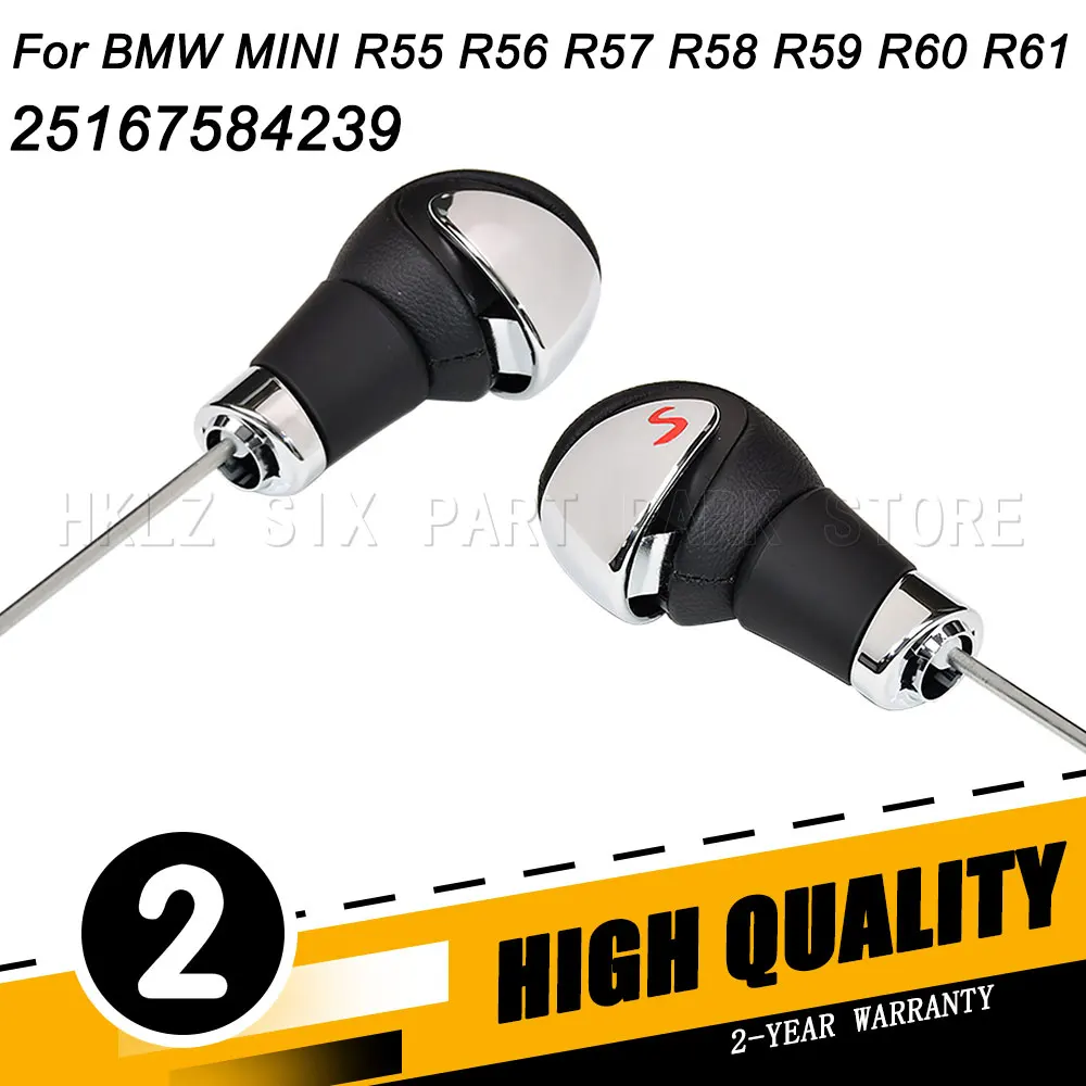 25167584239 New Automatic Gear Shift Knob Shifter Lever Head For BMW MINI R55 R56 R57 R60 R61 Replacement Auto Part