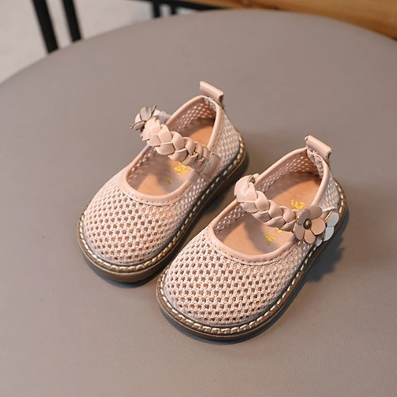 2026Summer New Girl Sandals Simple Versatile Kids Breathable Mesh Shoes Comfort Anti Slip Girls' Beach Shoes Sandálias Femininas view 3