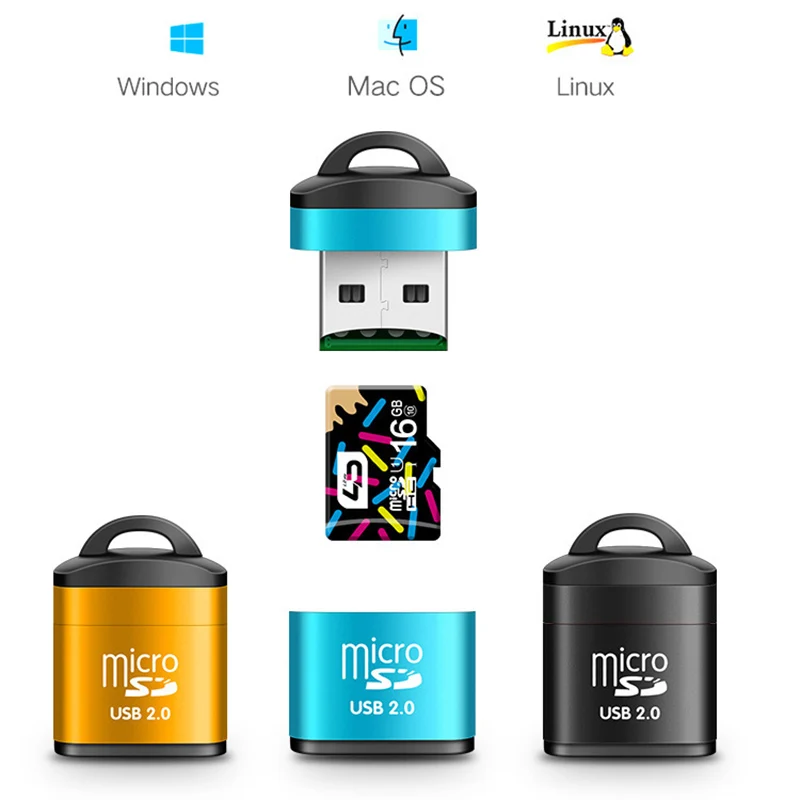 USB マイクロ SD カードリーダーチェーン TF カードライターミニ拡張メモリドングル車のスピーカーアダプタコンピュータラップトップ音楽再生コンバータ