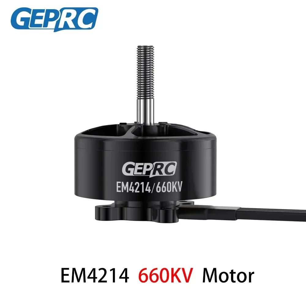 GEPRC EM4214 660KV 모터 80A-100A 브러시리스 25.2V 블랙 모터 12-14인치 장거리 FPV 레이싱드론 멀티콥터 RC 도구용