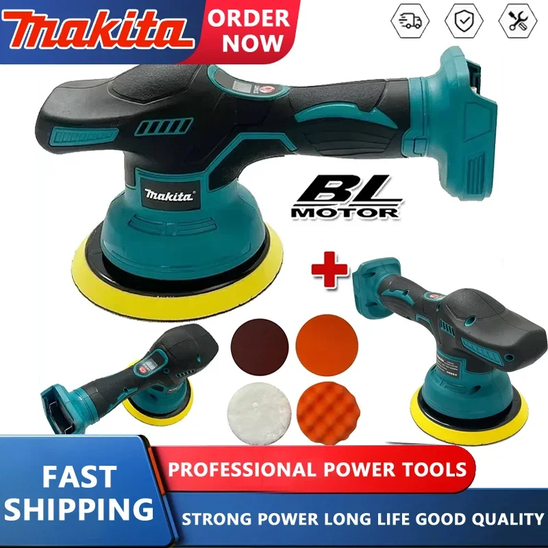 

Makita Cordless Polisher 8 Gears Digital Display Electric Polisher Auto Car Waxing Polishing Machine For 18V Lithium Battery