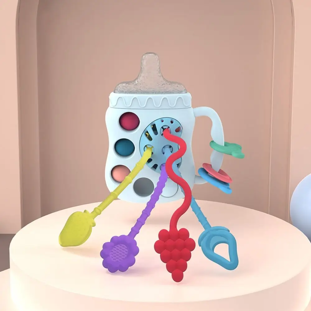 

Feeder Pull String Sensory Baby Toys Educational Soft Manhattan Grab Ball Biteable ABS Baby Hand Ball Toys Newborns