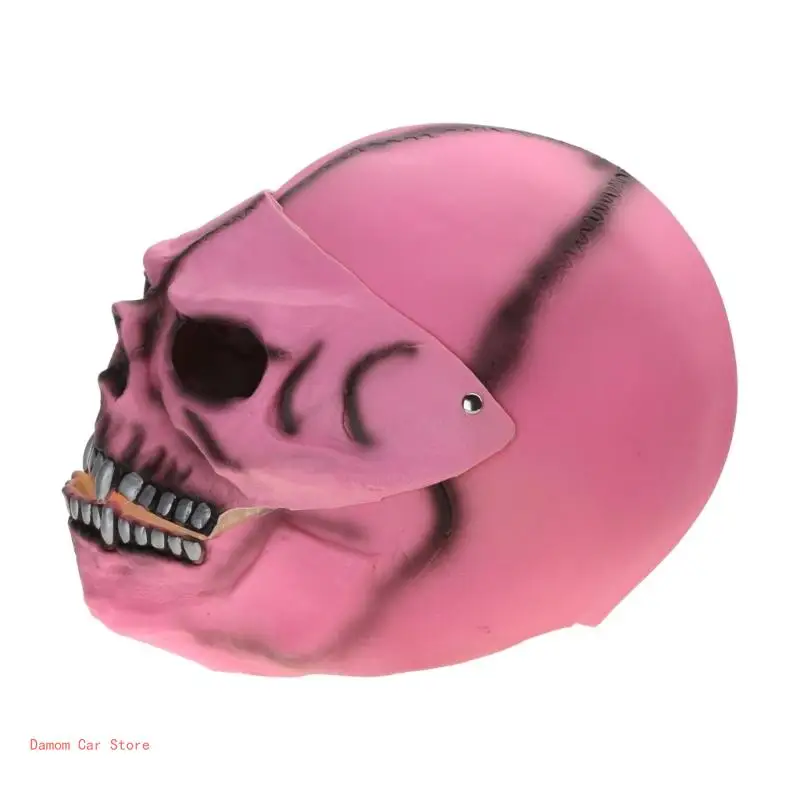 for Creative Skull Skeleton Visor with Lens Halloween Prank Props Helmet Visor