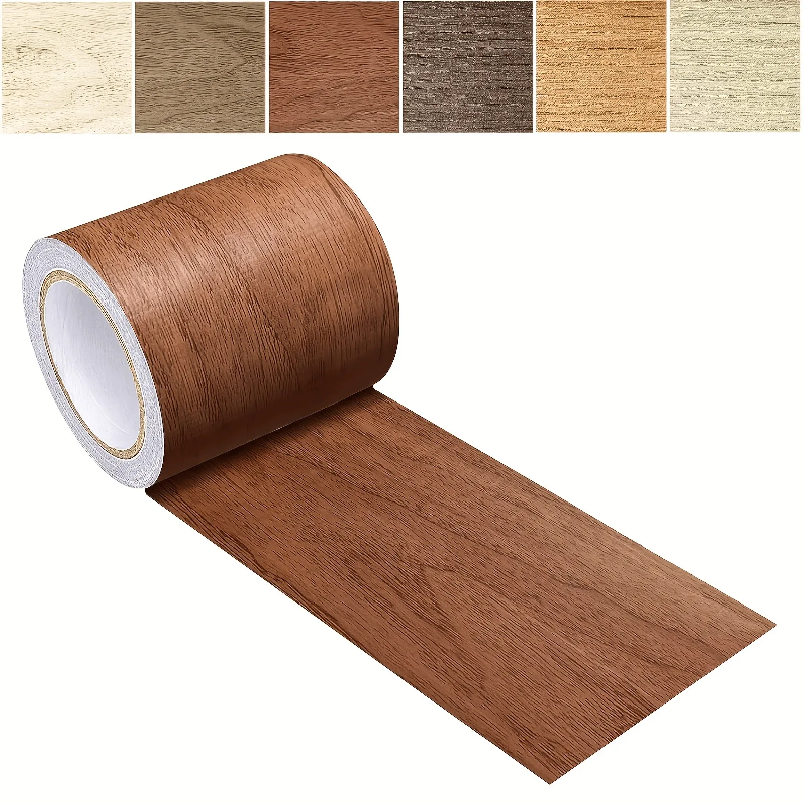 1roll 5mx10cm Self-adhesive Wood Grain Stickers, Easy-tear Wallpaper, Furniture Decoration Vinyl Film, DIY Home Decoration