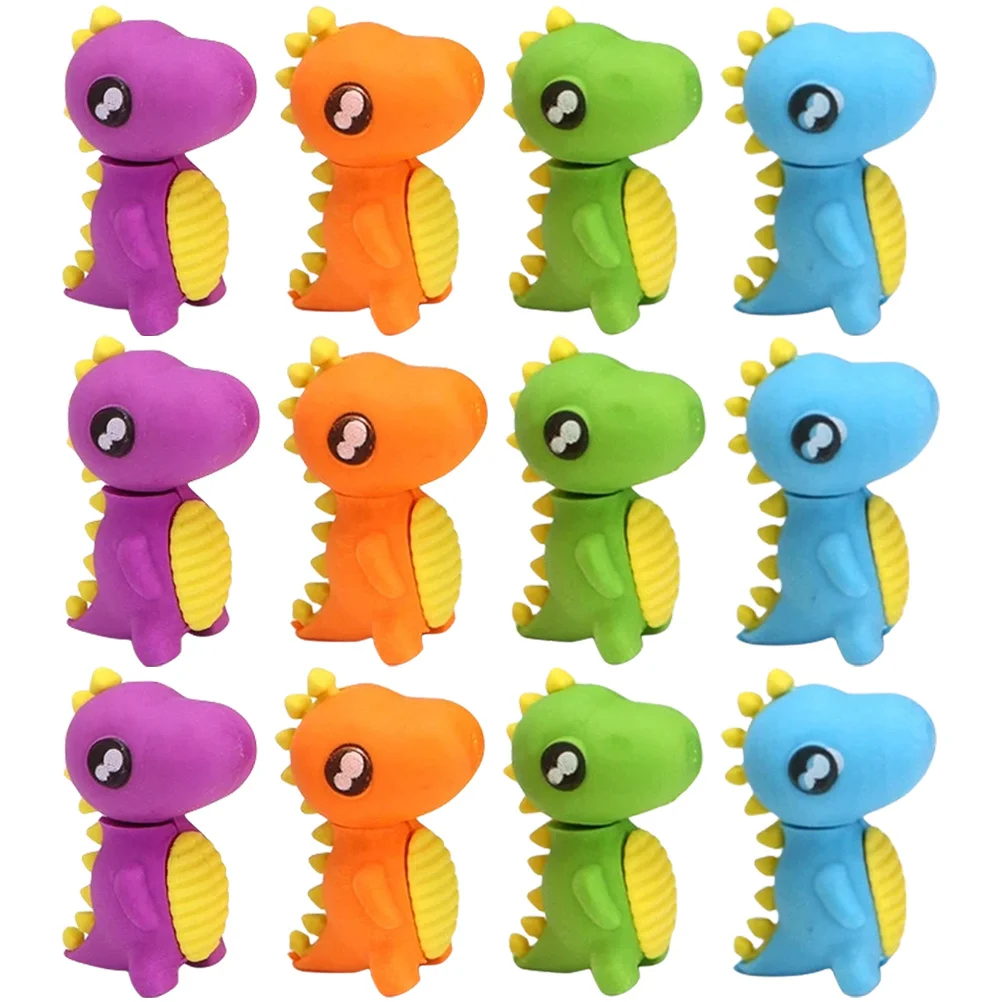 

48Pcs Dinosaur Erasers Cute Cartoon Animal Mini Erasers for Kids School Bulk Practical Decorative Stationery Gift