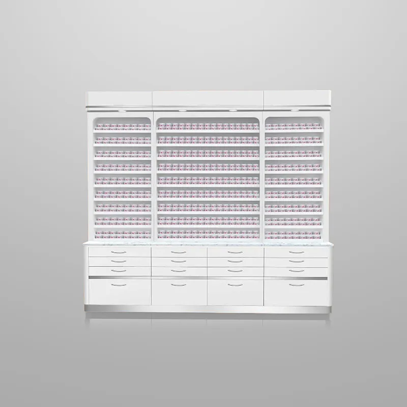Modern Fashion Design Against The Wall Art Nail Polish Display Rack Simple Large Capacity Storage Cosmetics Display Cabinet