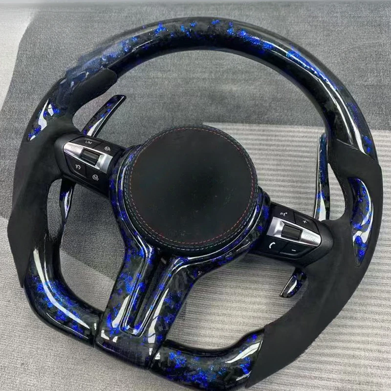 For BMW F Chassis F15 F30 M3 M6 Upgraded Forged Carbon Fiber M Style Steering Wheel Assembly With Steering Wheel Horn Cover - view 4