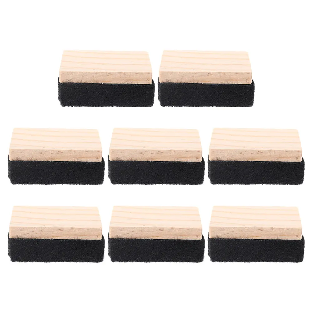

8 Pcs Blackboard Eraser Felt for Chalk School Chalkboard Wood Whiteboard Erasers Cleaner