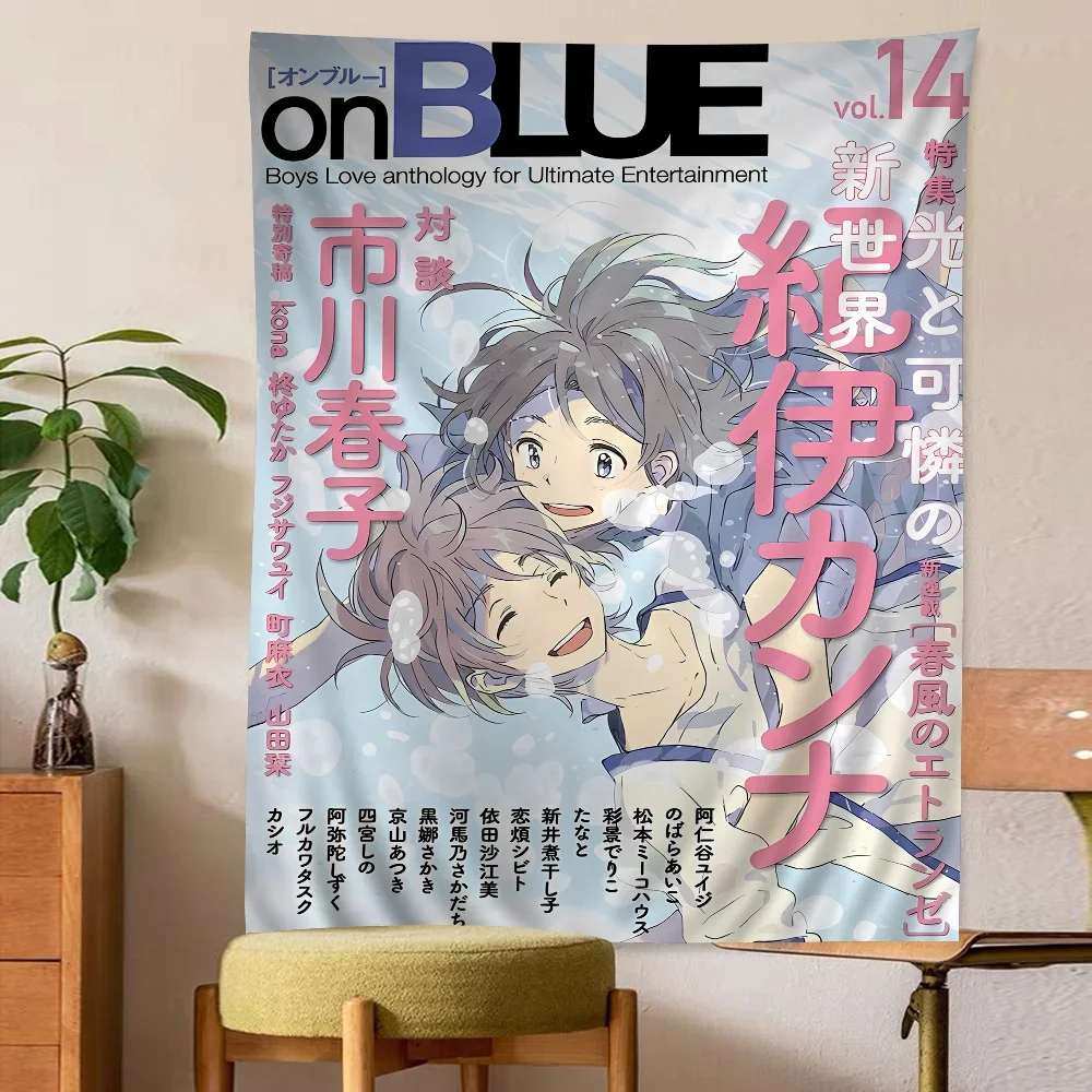 

Аниме фильм Umibe No Etranger большой настенный гобелен с принтом висит Таро хиппи настенные коврики Общежитие искусство домашний декор