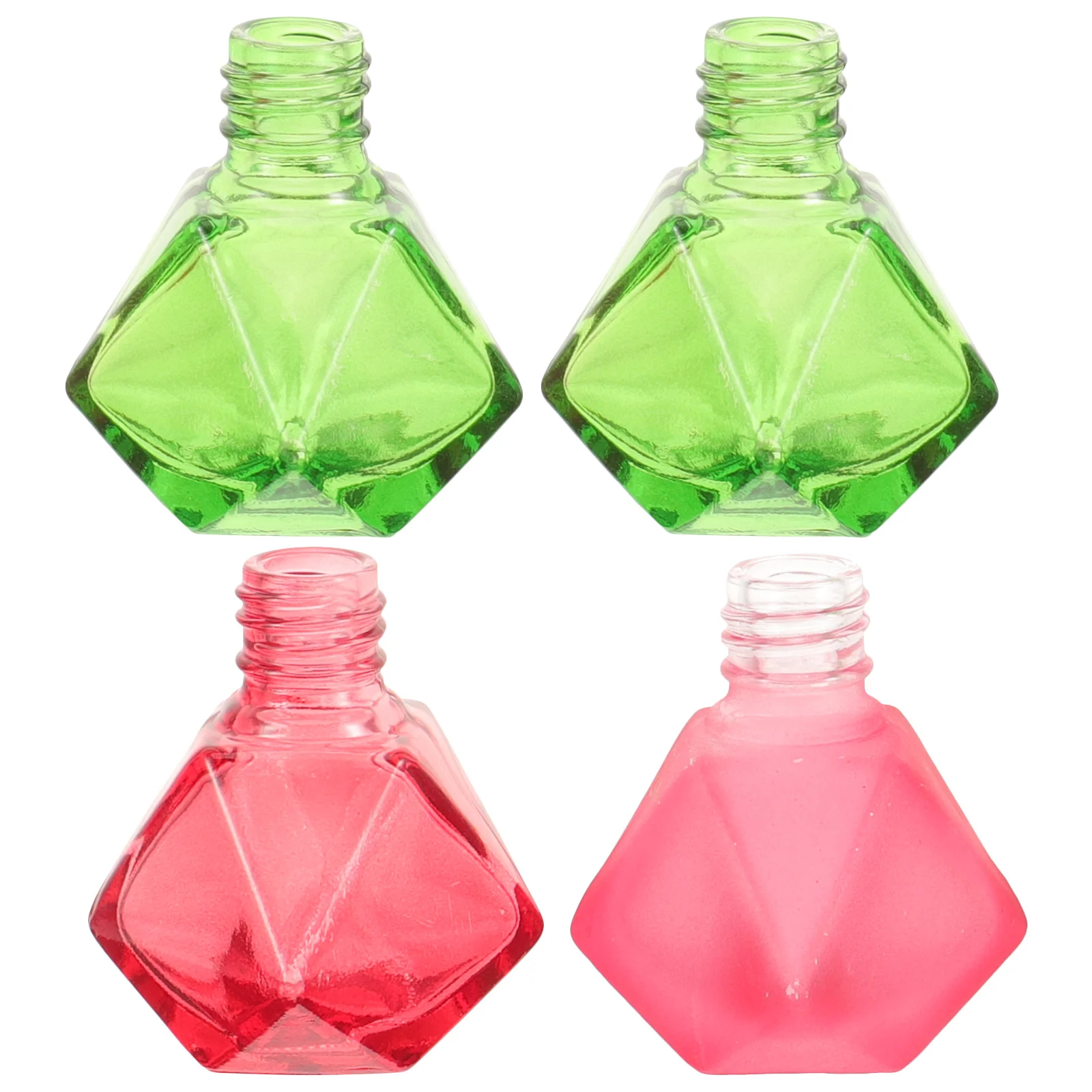 

4Pcs Empty Nail Polish Bottles 10Ml Glass Refillable Small Containers for Gel Polish Storage Portable Beauty Tool for Women