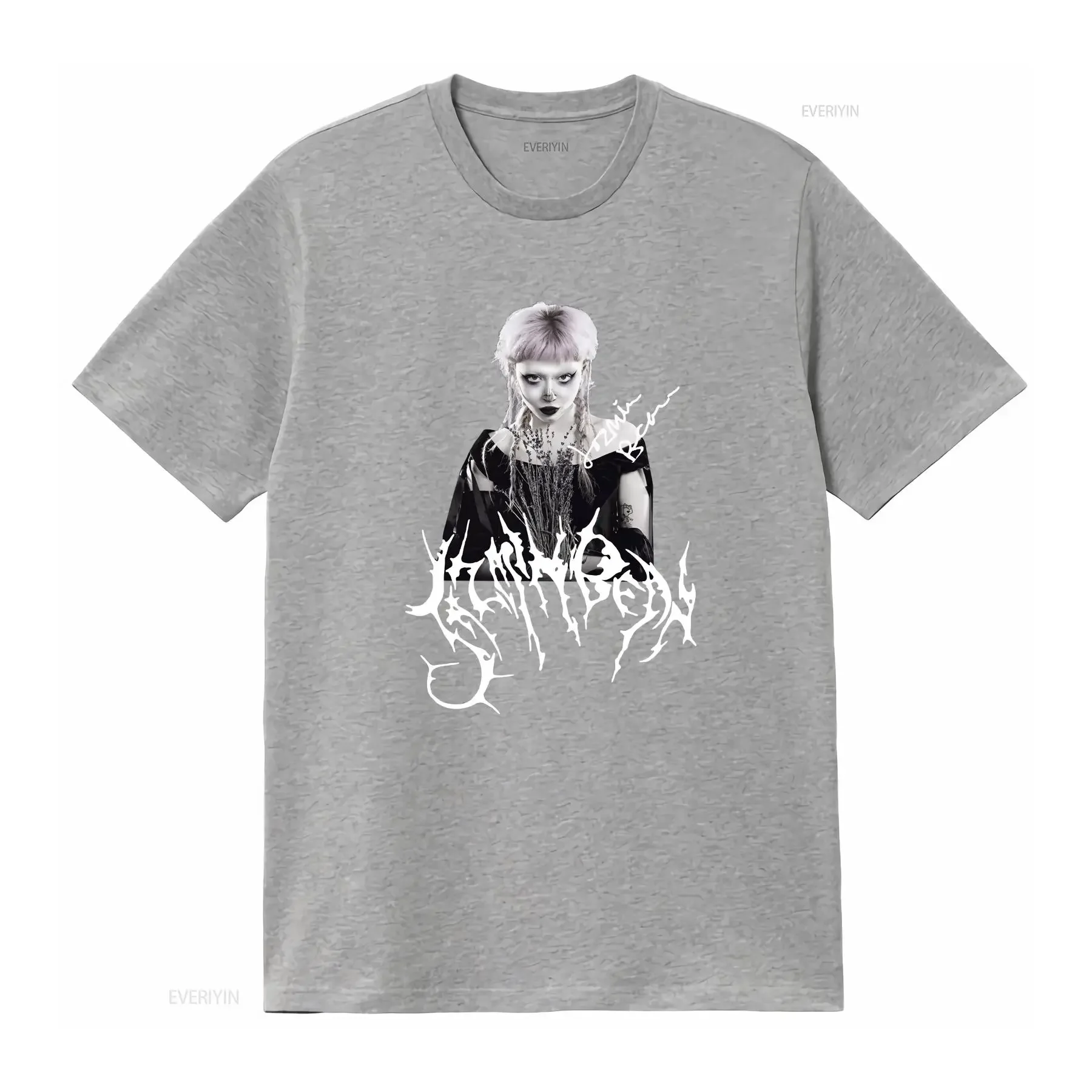 حار Jazmin Bean تي شيرت جديد أسود جميع الحجم A741 خمر غسلها تنوعا الشارع الشهير الرسم أنيق للارتداء اليومي