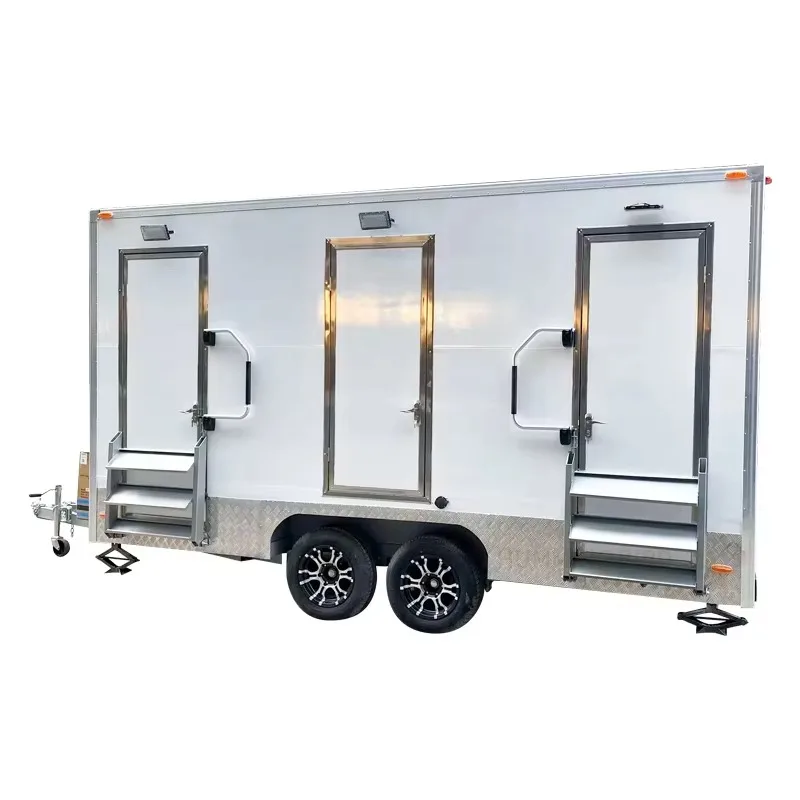 Customized Double Compartment Mobile Toilet, Municipal Sanitation, Outdoor Temporary Public Toilet, Construction Site, Simple Mo
