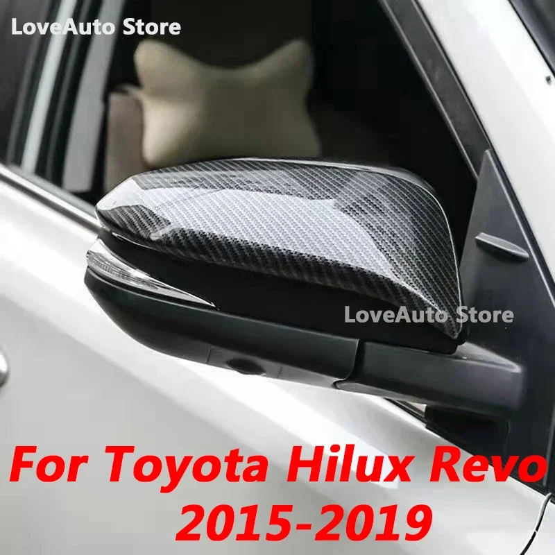 

For Toyota Hilux Revo 2016 2017 2018 2019 Car Side Mirror Caps Cover Car Rear View Rearview Side Glass Mirror Cover Frame